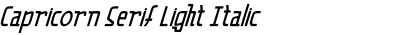 Capricorn Serif Light Italic